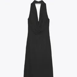 Vestido MIDI fluido drapeado