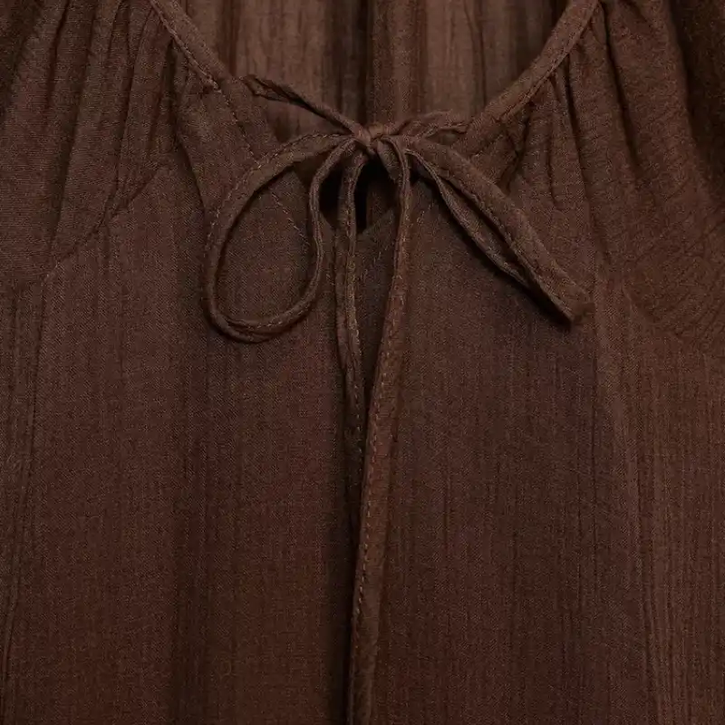 Vestido Midi Gasa Godets