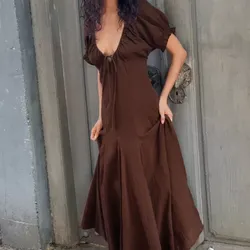 Vestido Midi Gasa Godets