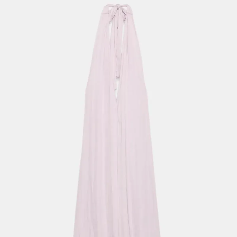 Vestido Midi Halter Satinado