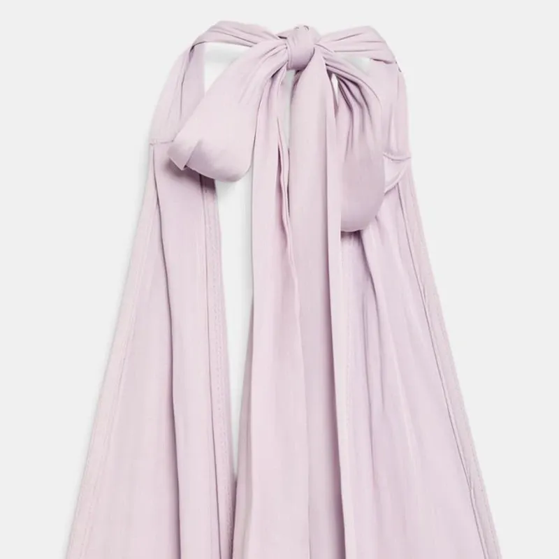 Vestido Midi Halter Satinado