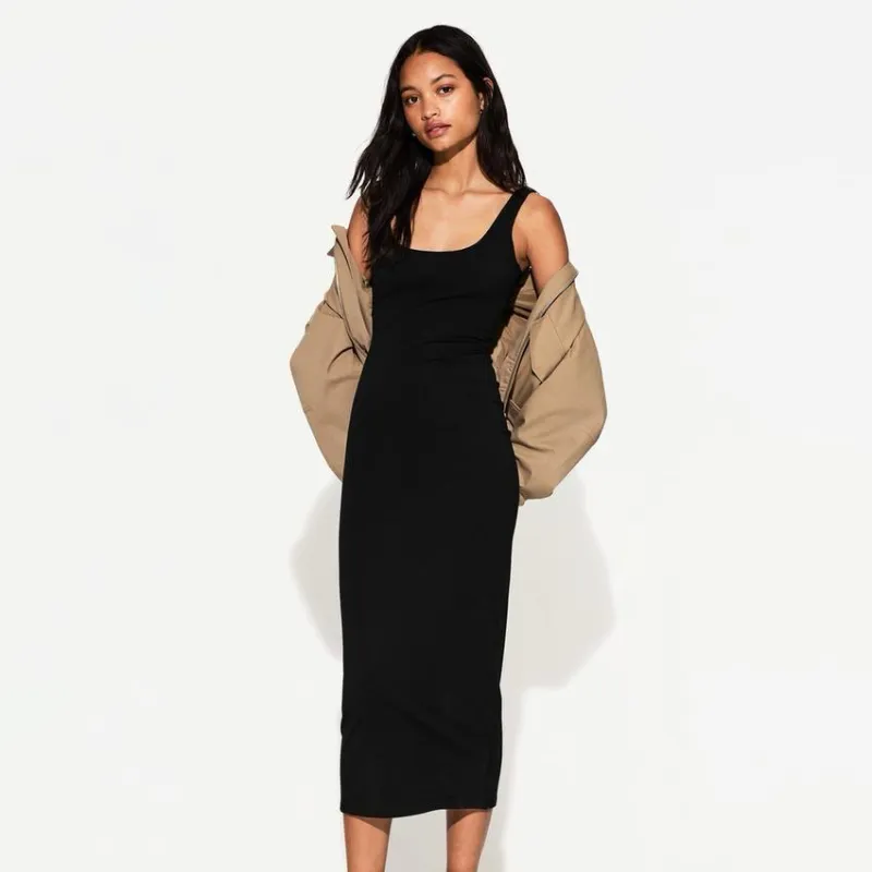 Vestido midi tirantes