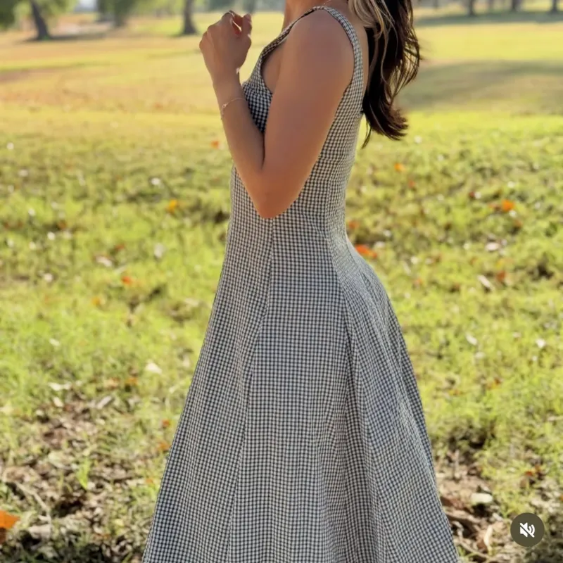 Vestido Mido Cuadro Vichy