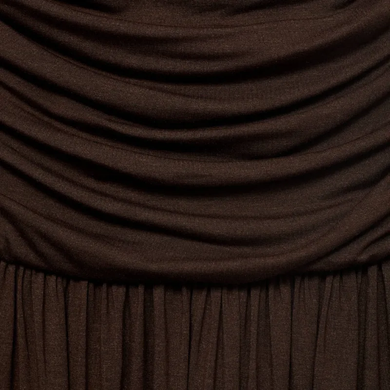 Vestido Palabra de Honor Combinado