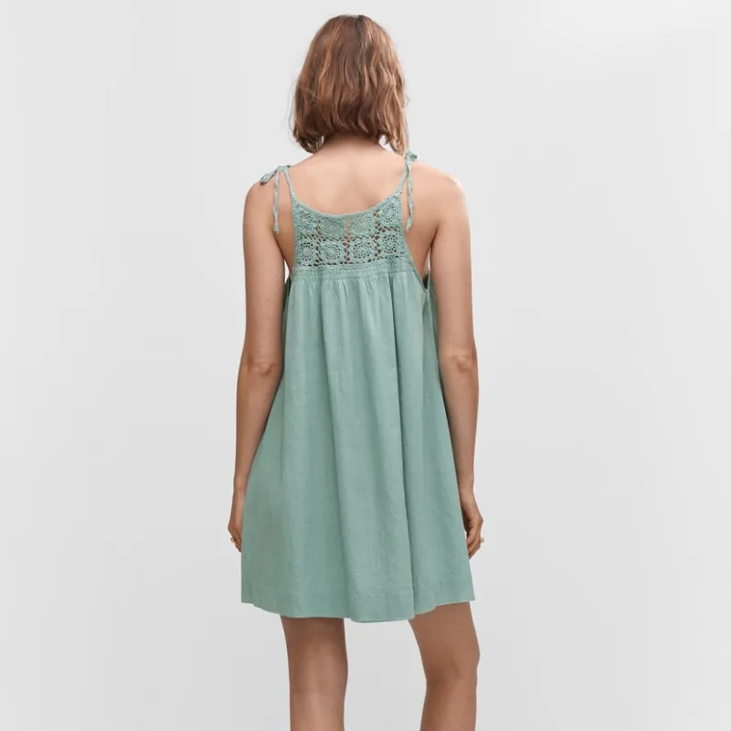 Vestido paneles crochet