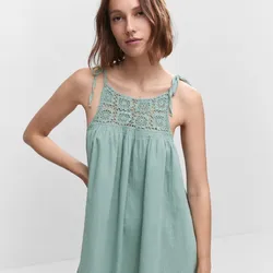 Vestido paneles crochet