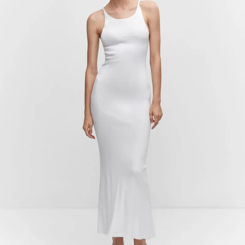 Vestido punto abertura 