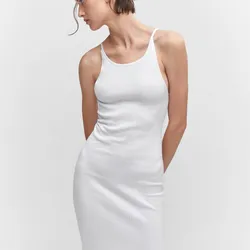 Vestido punto abertura 