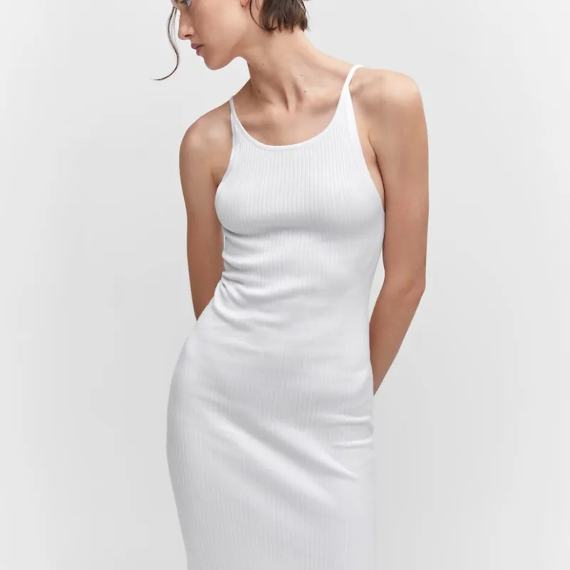 Vestido punto abertura 