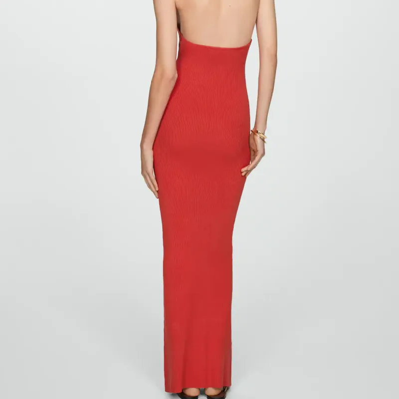 Vestido Punto Cuello Halter