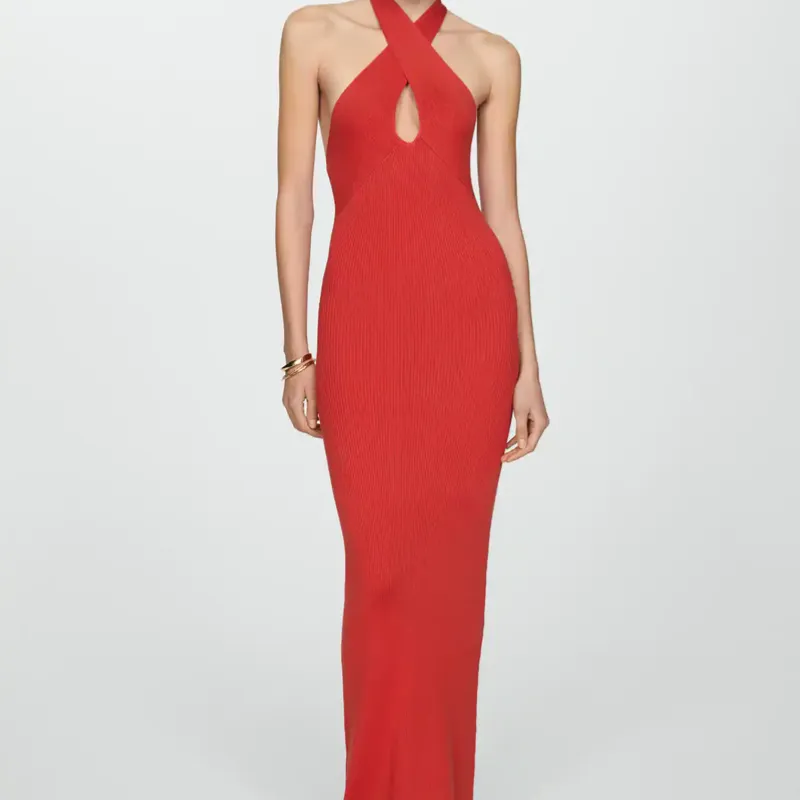Vestido Punto Cuello Halter