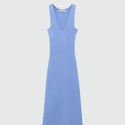 Vestido Punto Escote Pico