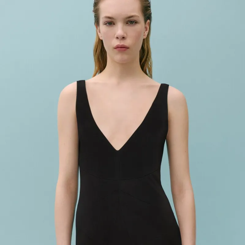 Vestido punto reversible 