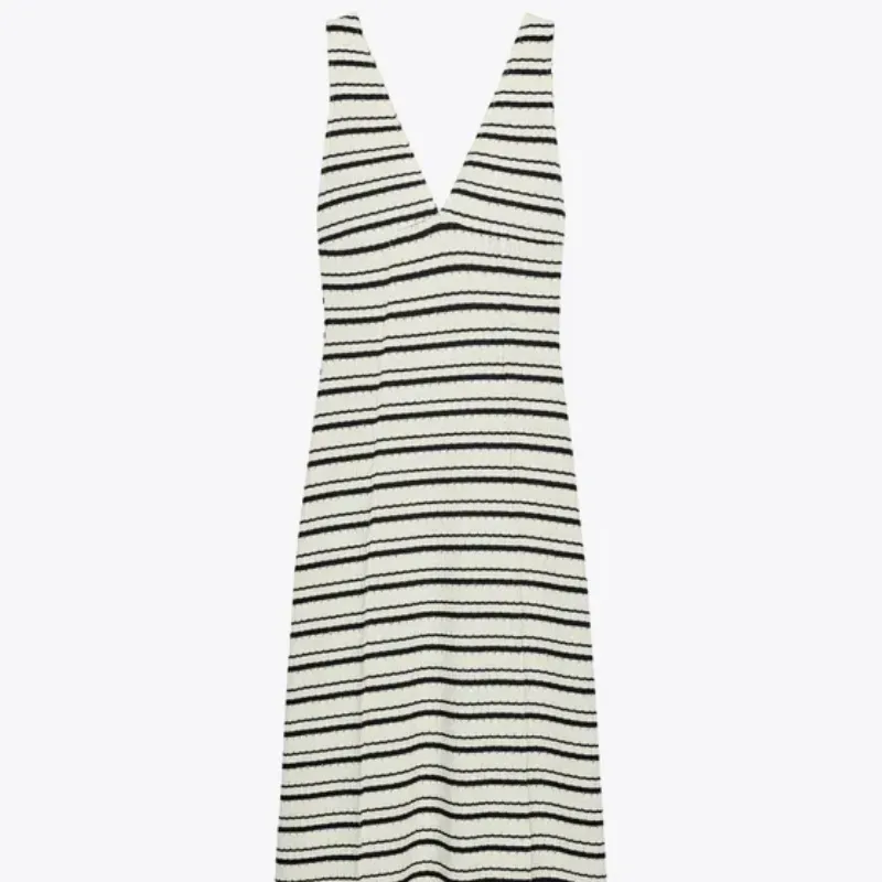 Vestido Rayas Escote