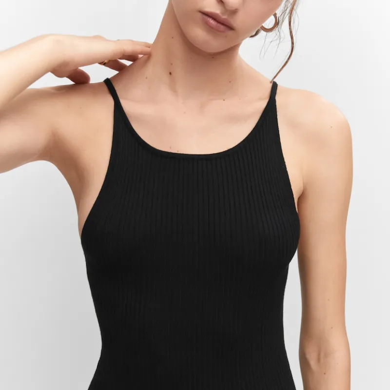 Vestido side slit knit 