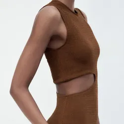 Vestido Textura Cut Out
