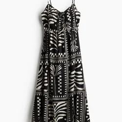 Vestido tirantes con estampado y lazo