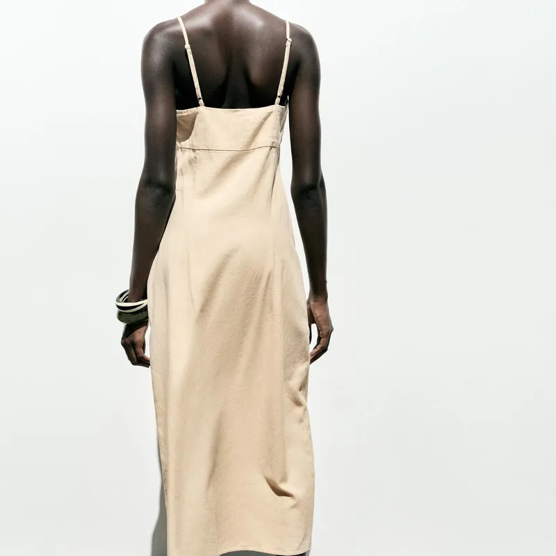 Vestido Tirantes Lino