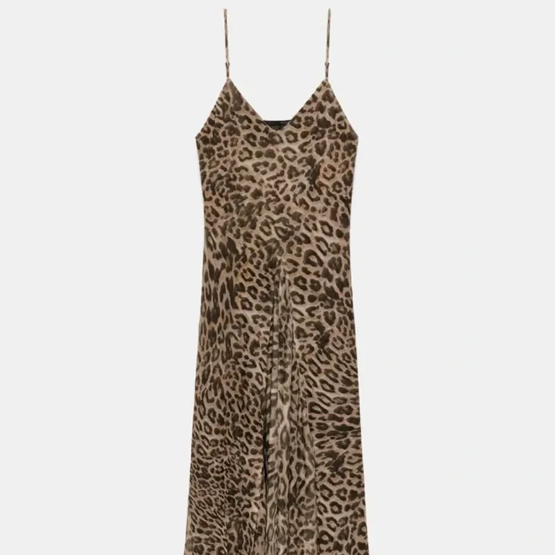 Vestido Tul Estampado Animal