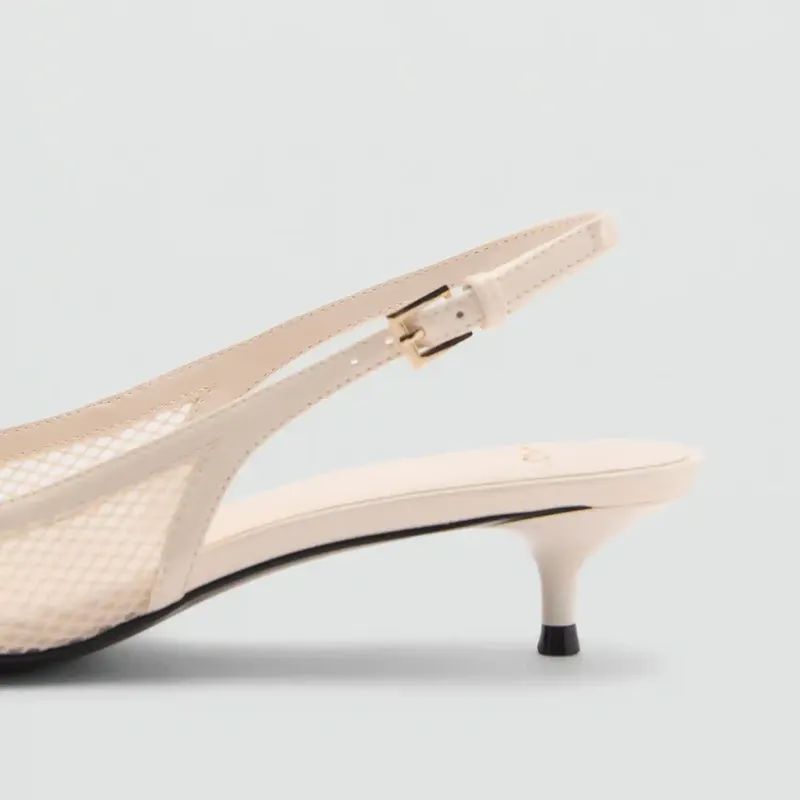 Zapato Tacón Mesh Destalonado