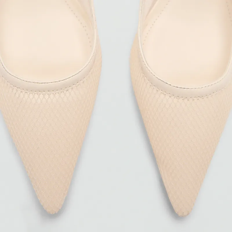 Zapato Tacón Mesh Destalonado