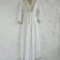 Vestido Largo Bordado