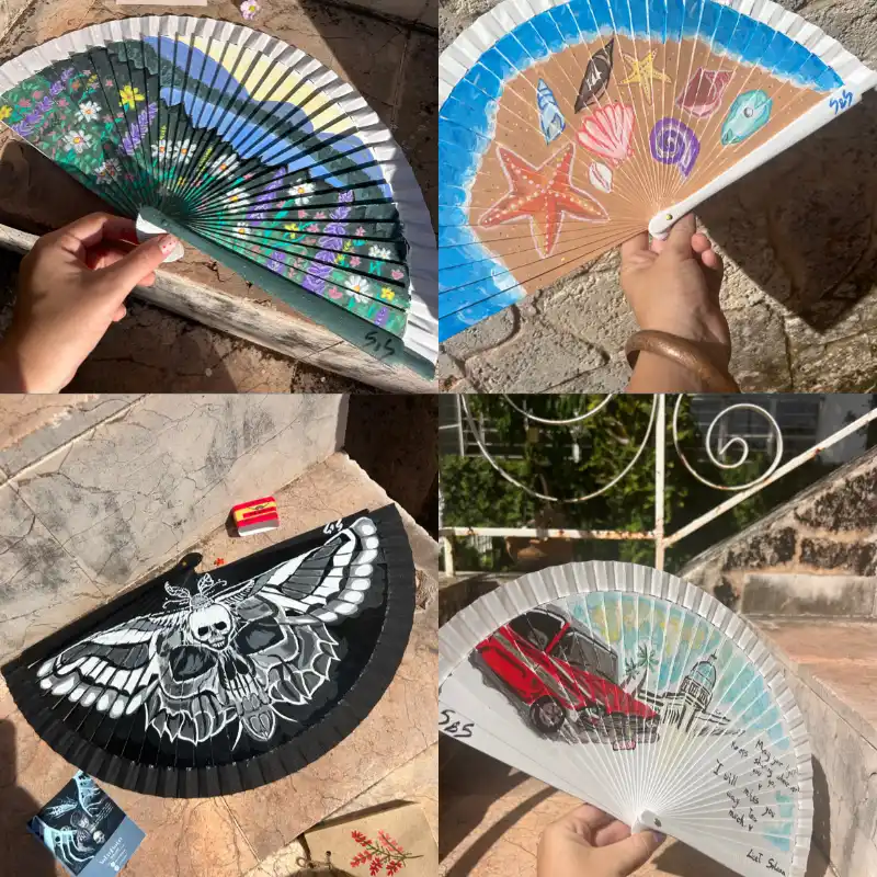 Abanicos pintados👩🏻‍🎨
