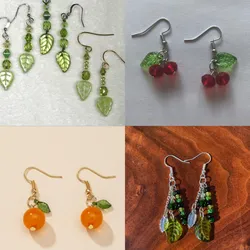 Aretes bonitos🍒🍃🍊