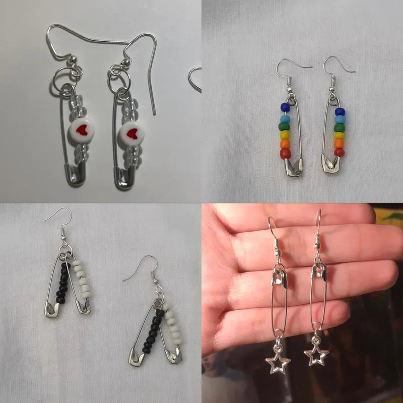 Aretes con imperdibles🧷🤍