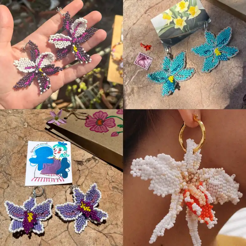 Aretes de orquídeas🌸