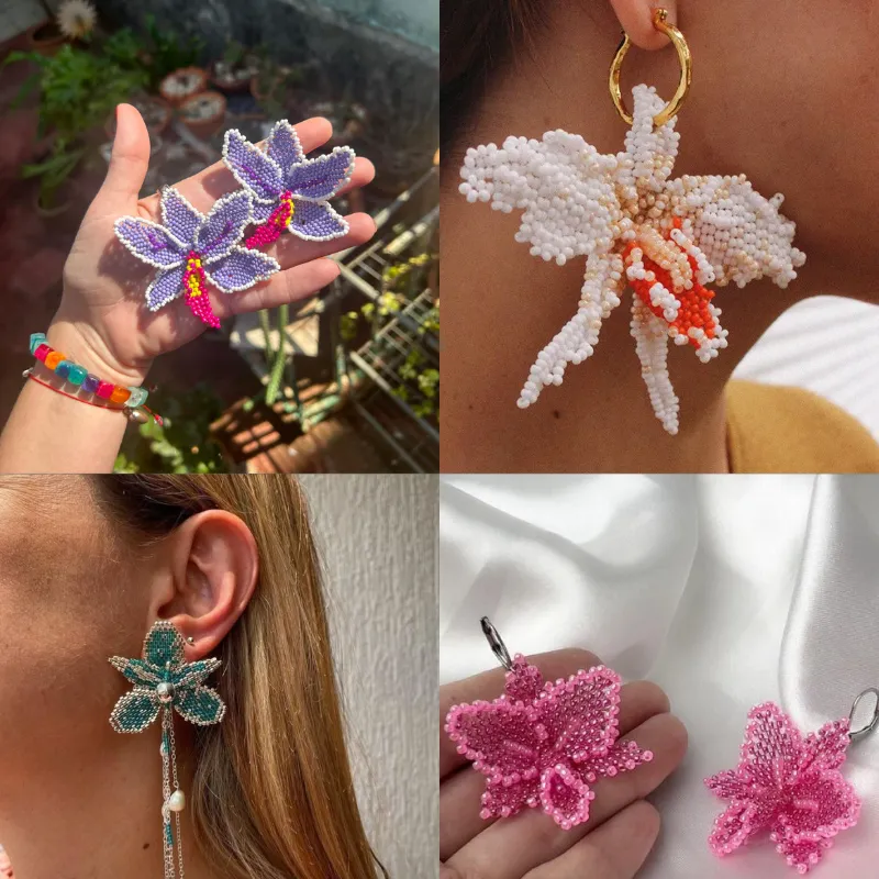Aretes de orquídeas🌺