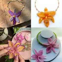 Collares de orquídeas🌸