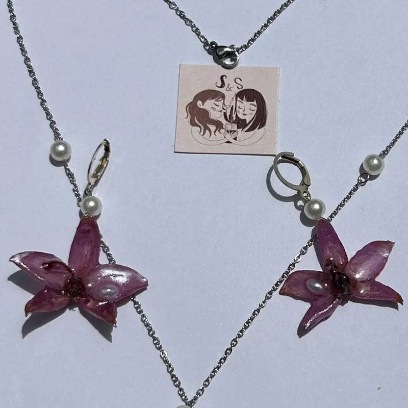 Aretes de orquídeas✨