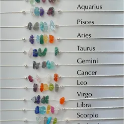 Pulseras piedritas de signos zodiacales♑️♓️♈️♍️♌️