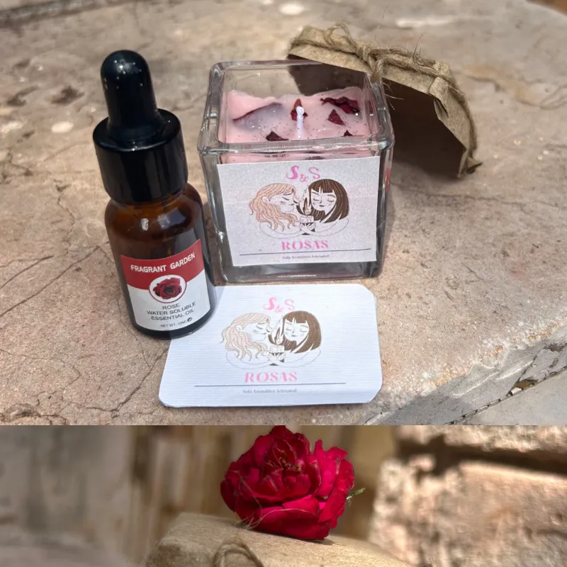 Vela Aromática de rosas🥀 Formato pequeño 