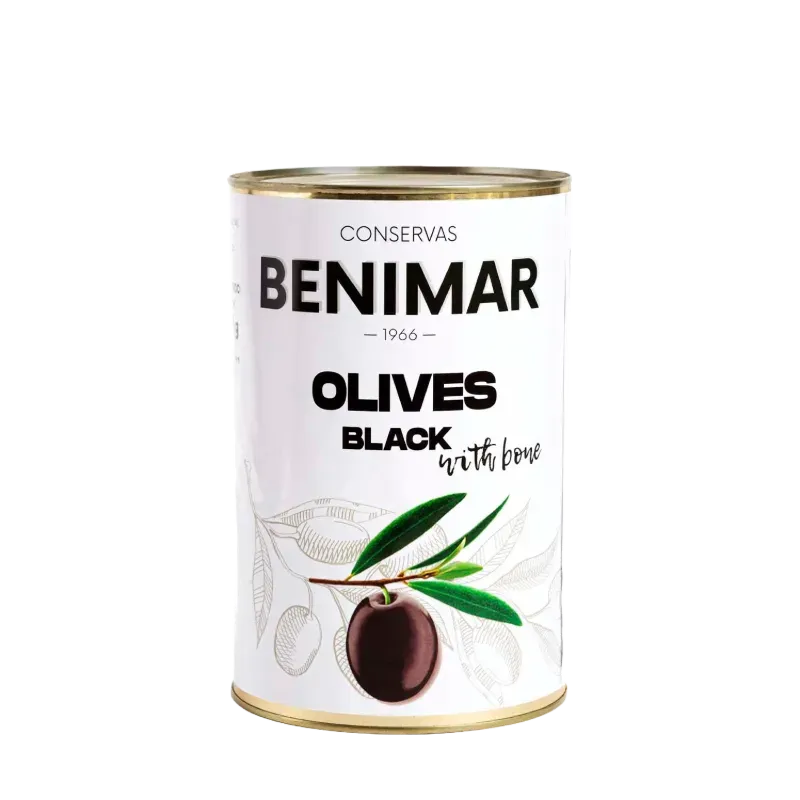 Aceitunas negras con hueso marca Benimar