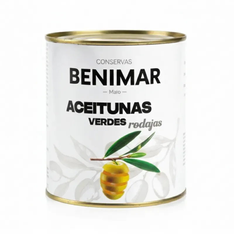 Aceitunas verdes en rodajas marca Benimar 