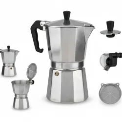 Cafetera de aluminio 3 tazas con asa