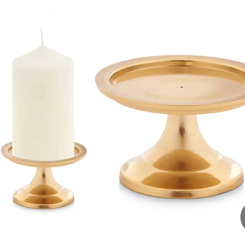 Candelabro peana pequeño dorado (6 cm)