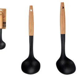 Cazo de cocina con mango de madera