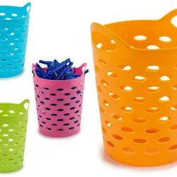 Cesta de plástico redonda multiusos (4 colores)