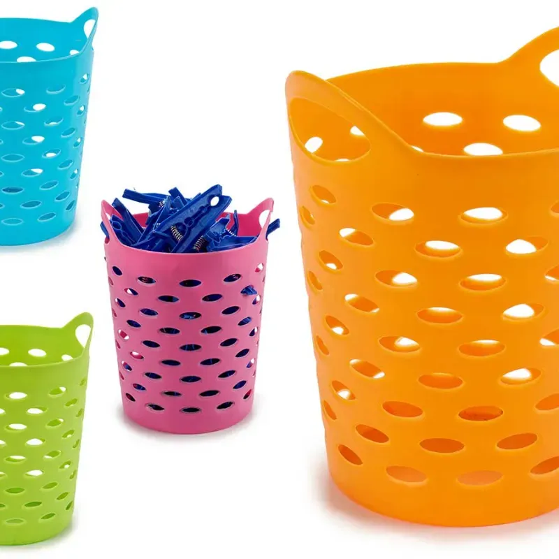 Cesta de plástico redonda multiusos (4 colores)