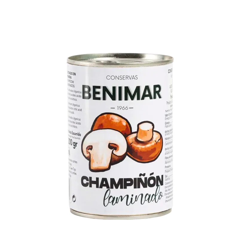 Champiñón laminado marca Benimar