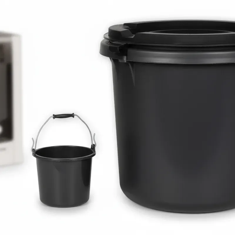 Cubo de asa plástica gris 10 L