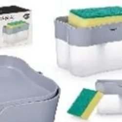 Dosificador de jabón con estropajo