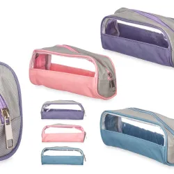 Estuche de tela transparente (3 colores)