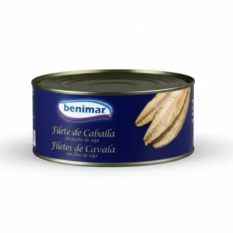 Filete de caballa en aceite vegetal marca Benimar 