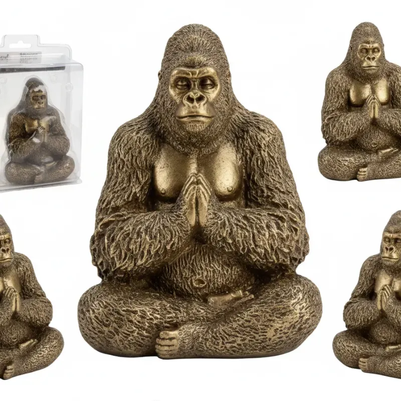 Gorila posición yoga dorado
