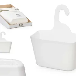 Portautensilios ducha blanco