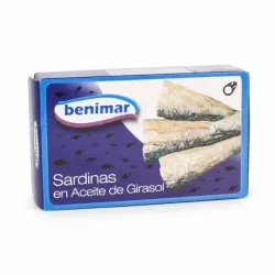Sardinas en aceite de girasol marca Benimar